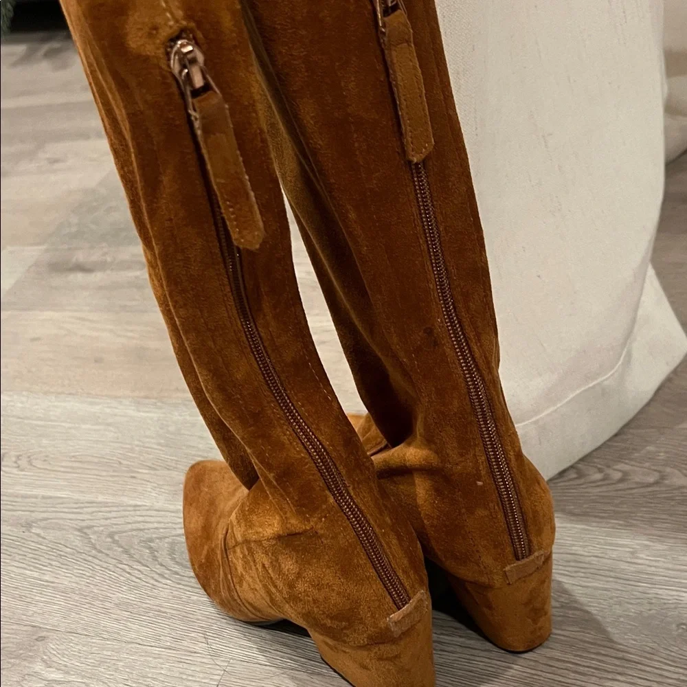 Marlo Tan Over-the-Knee Suede Boot